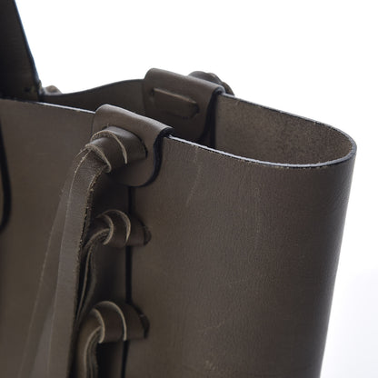 Valentino Garavani Grained Calfskin Small C-Rockee Fringe Tote Army Green 11 of 12
