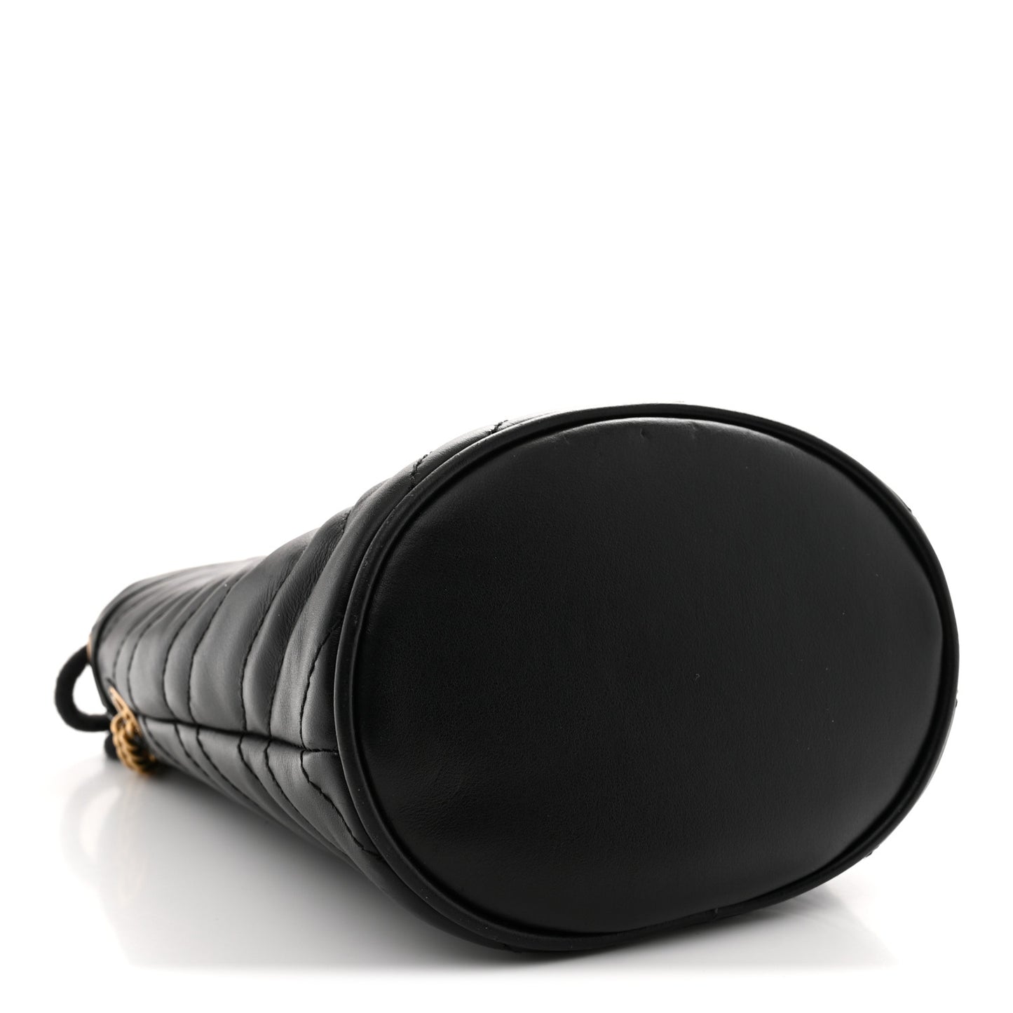 Calfskin Matelasse Mini GG Marmont 2.0 Bucket Bag Black