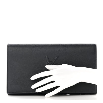 Saint Laurent Calfskin Monogram Large Belle De Jour Clutch Black 2 of 10
