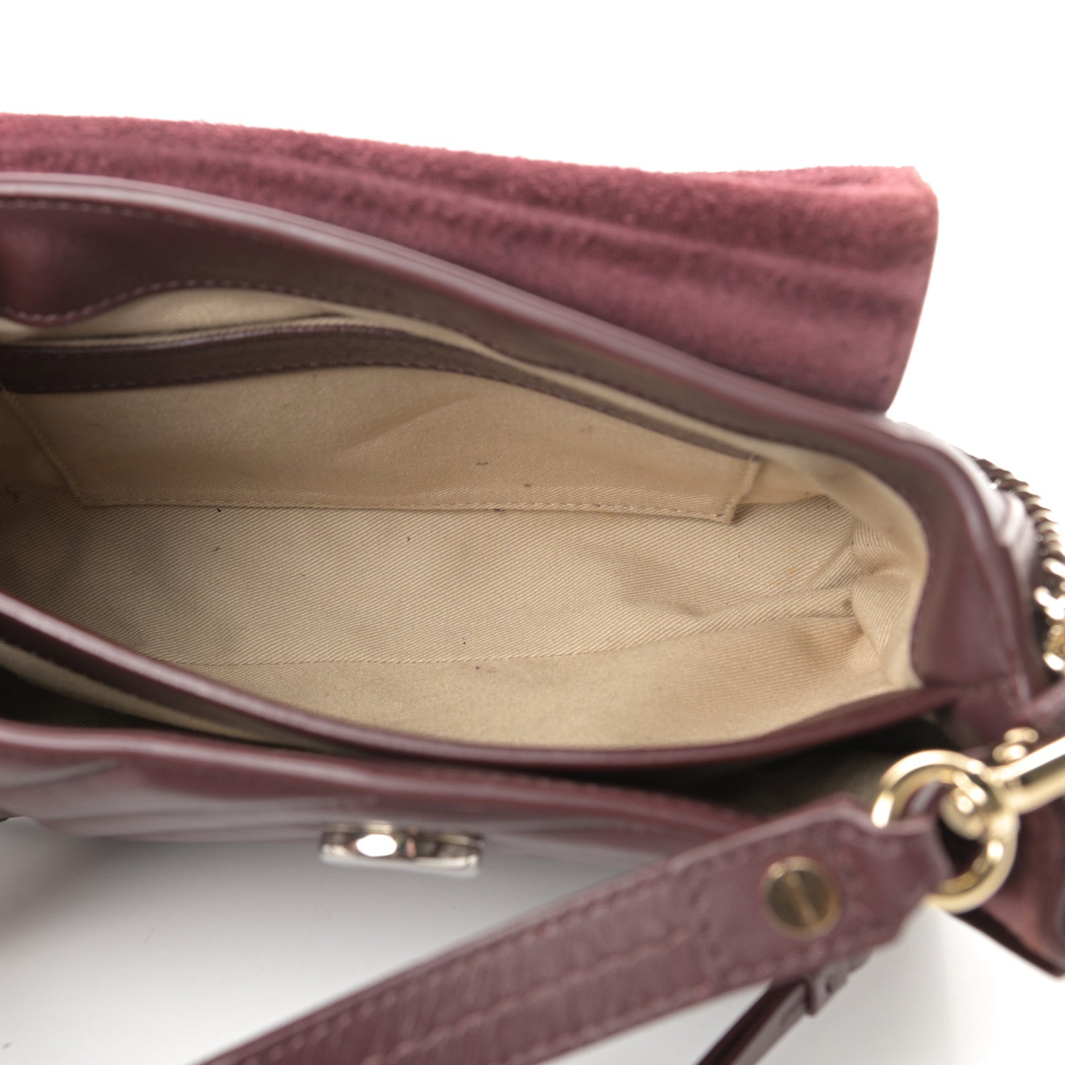 Chloe Calfskin Quilted Mini Faye Day Shoulder Bag Burnt Brown 5 of 12