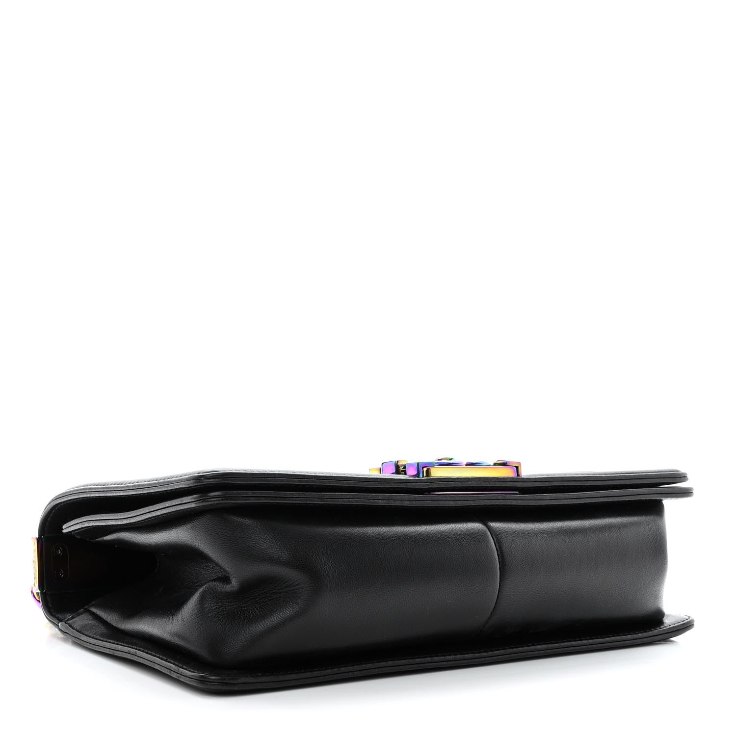 Chanel Lambskin LED Iridescent Metal Medium Boy Flap Black Multicolor 4 of 13