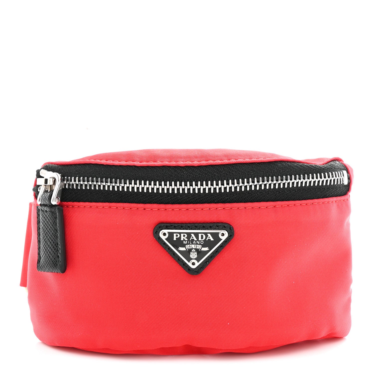 Prada Tessuto Nylon Wrist Pouch Rosso 1 of 6
