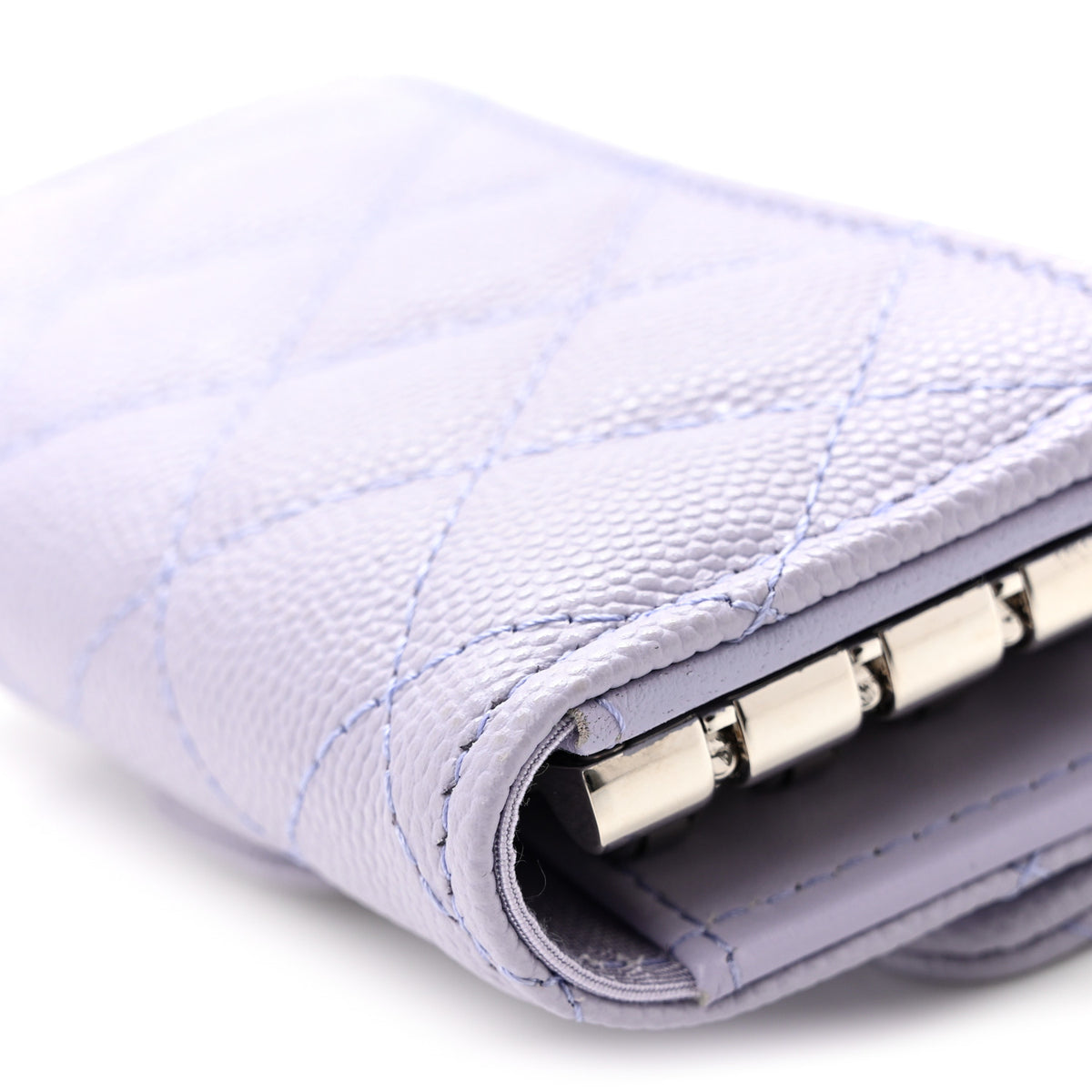 Chanel Caviar Quilted Classic 4 Key Holder Wallet Light Purple 9 of 10