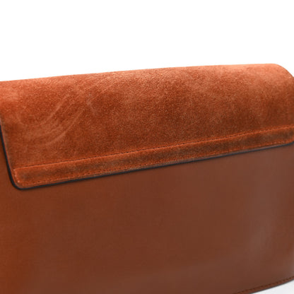 Chloe Suede Calfskin Small Faye Shoulder Bag Tobacco 7 of 9