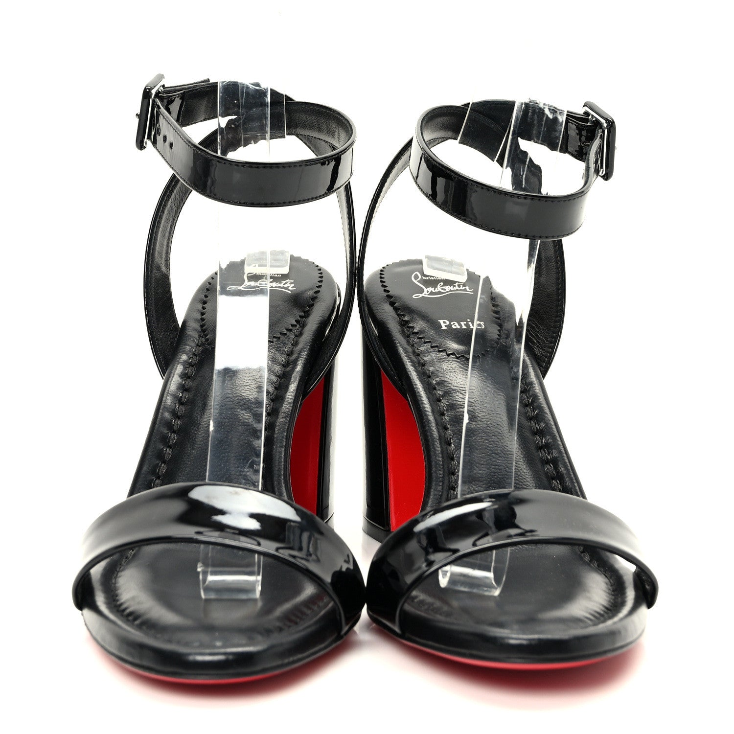 Christian Louboutin Patent Miss Sabina 85 Sandals 38.5 Black 2 of 7