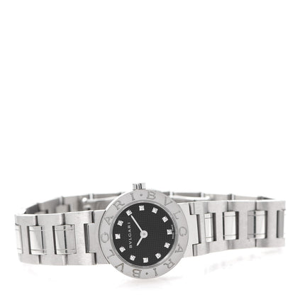 Bulgari Stainless Steel Diamond 23mm Quartz Watch Black 3 of 6
