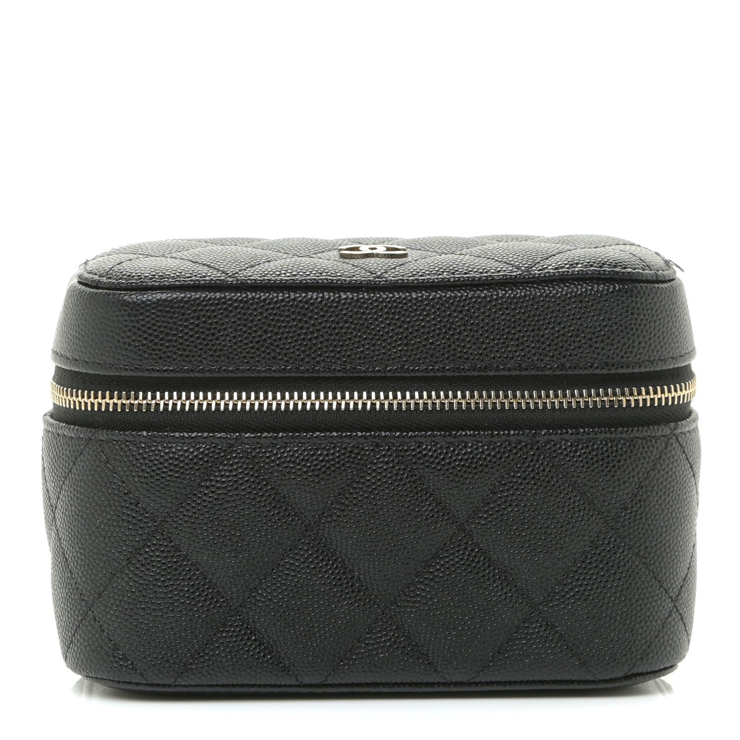 Chanel Caviar Quilted CC Vanity Cosmetic Case Black 1 of 12