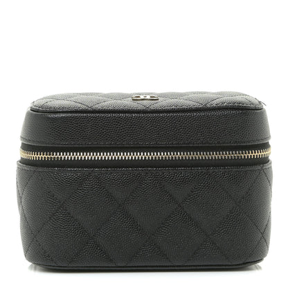 Chanel Caviar Quilted CC Vanity Cosmetic Case Black 1 of 12