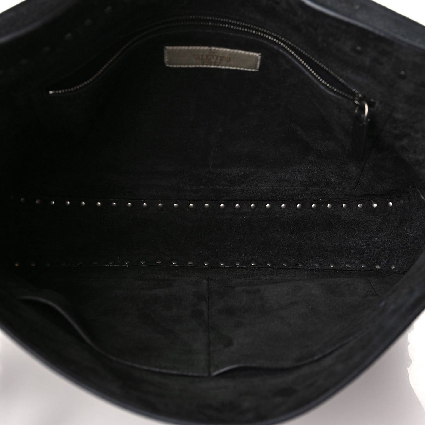 Pebbled Calfskin Rockstud Rolling Flap Messenger Bag Black