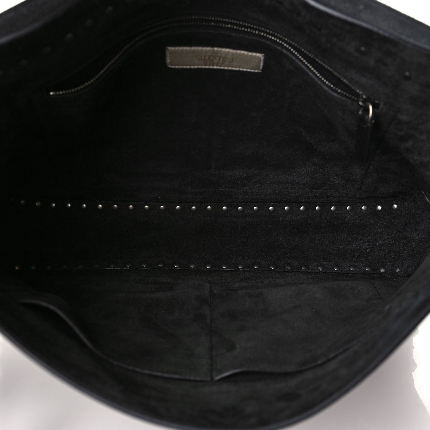 Valentino Garavani Pebbled Calfskin Rockstud Rolling Flap Messenger Bag Black 5 of 8