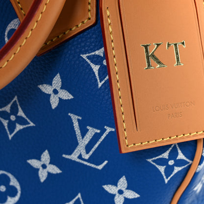 Louis Vuitton Calfskin Monogram Speedy P9 Bandouliere 25 Blue 9 of 16