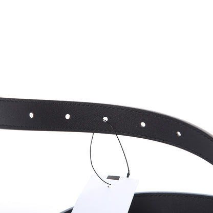 Gucci Calfskin Pearl Double G 20mm Belt 70 28 Black Cream 4 of 6