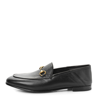 Gucci Lambskin Womens Brixton Horsebit Loafers 39 Black 1 of 8
