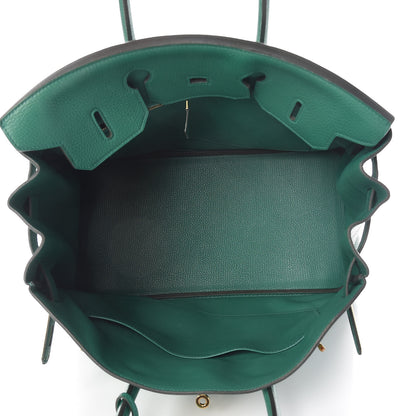 Hermes Taurillon Clemence Birkin 35 Vert Vertigo 7 of 35