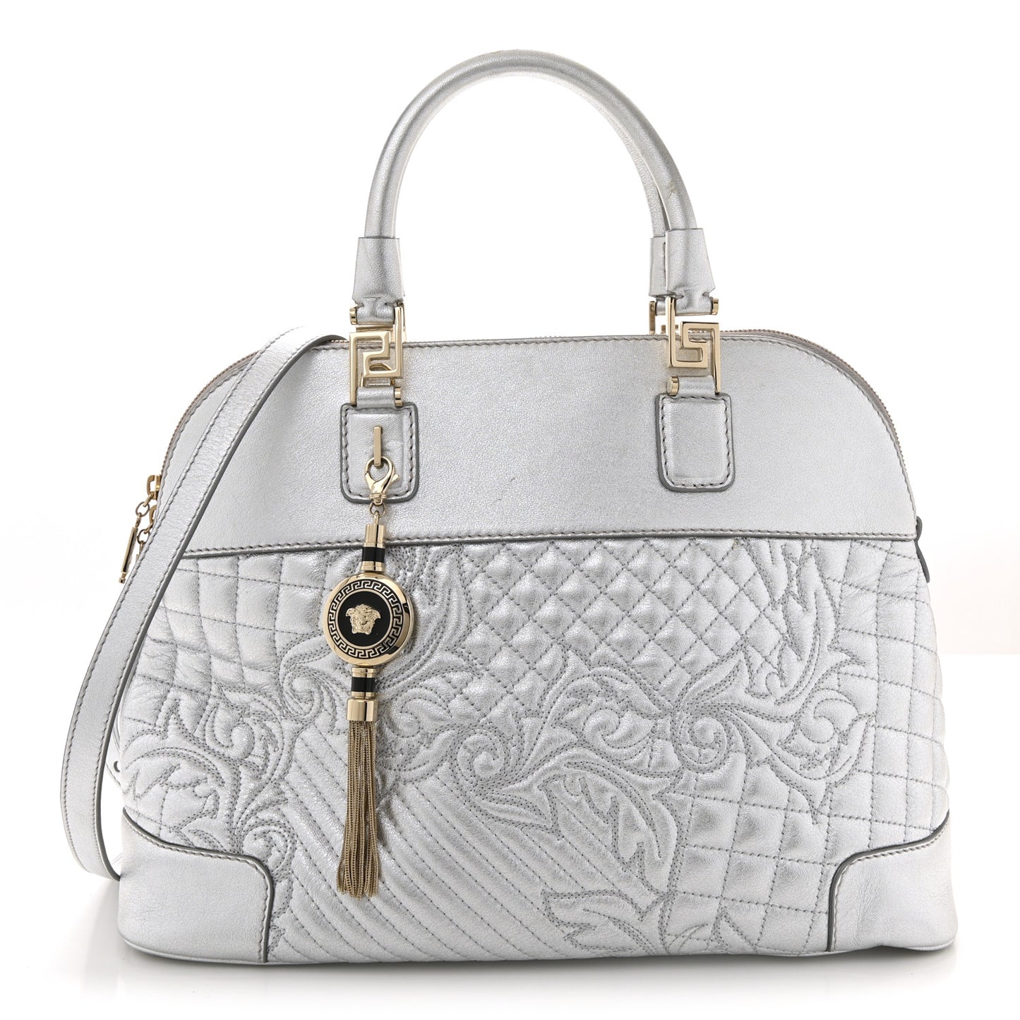 Metallic Quilted Nappa Altea Vanitas Lady Athena Silver
