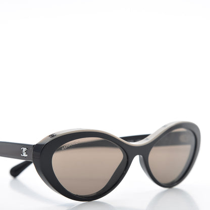 Chanel Acetate Oval Sunglasses 5416 Black 7 of 9
