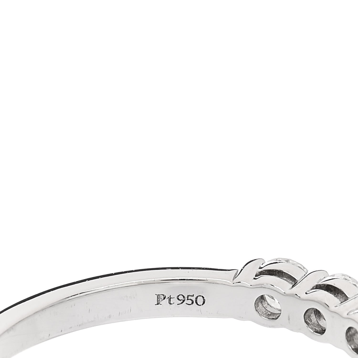 Tiffany Platinum Diamond 3mm Embrace Half Circle Band Ring 56 7.5 5 of 6