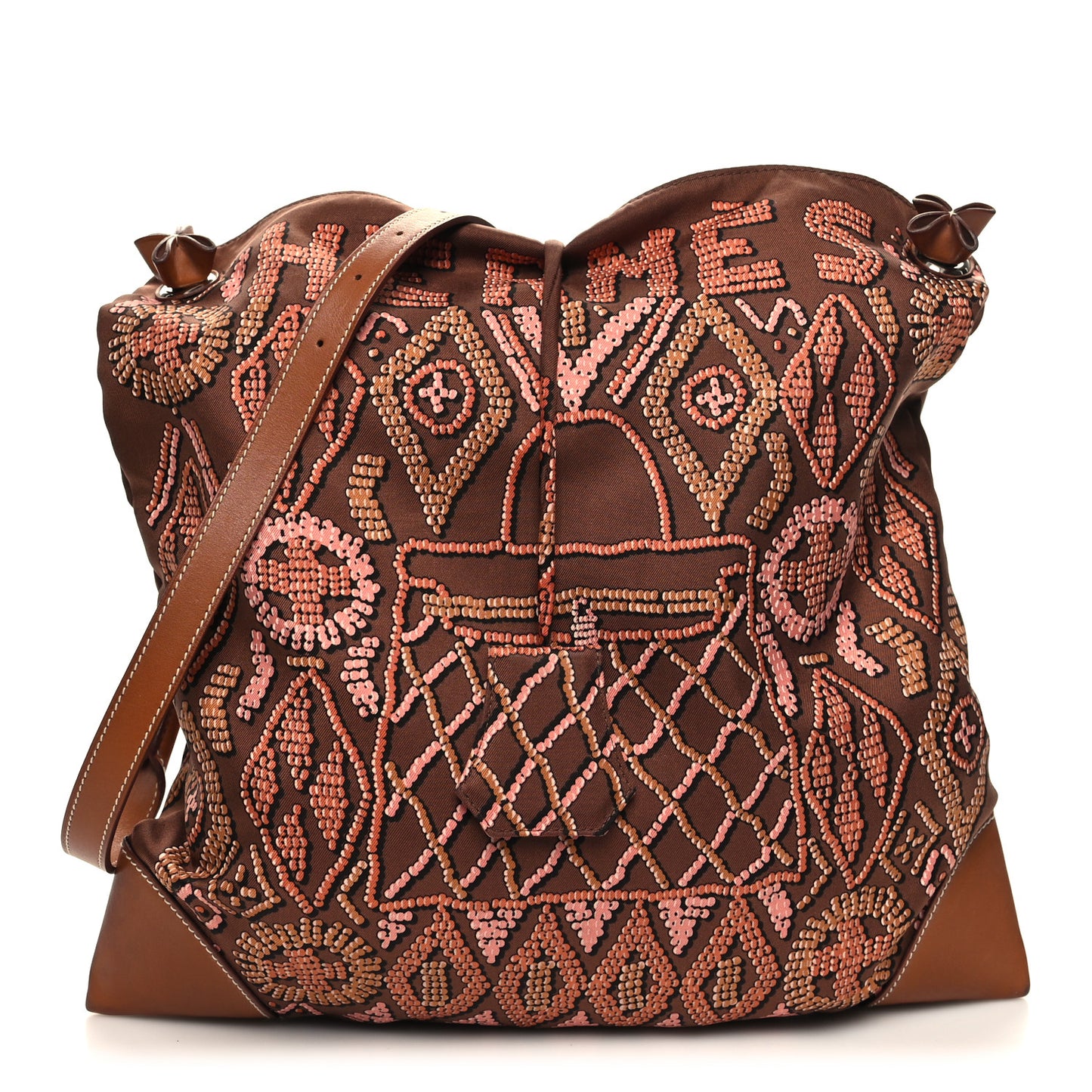 Silk Barenia Kelly En Perles Silky City 33 Bag Fauve Terre