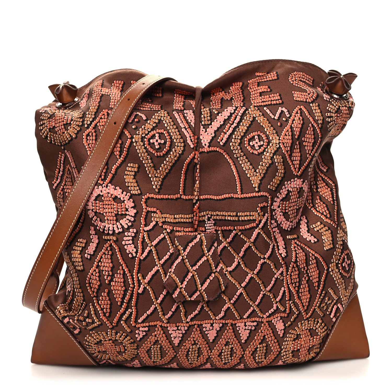 Hermes Silk Barenia Kelly En Perles Silky City 33 Bag Fauve Terre 3 of 11