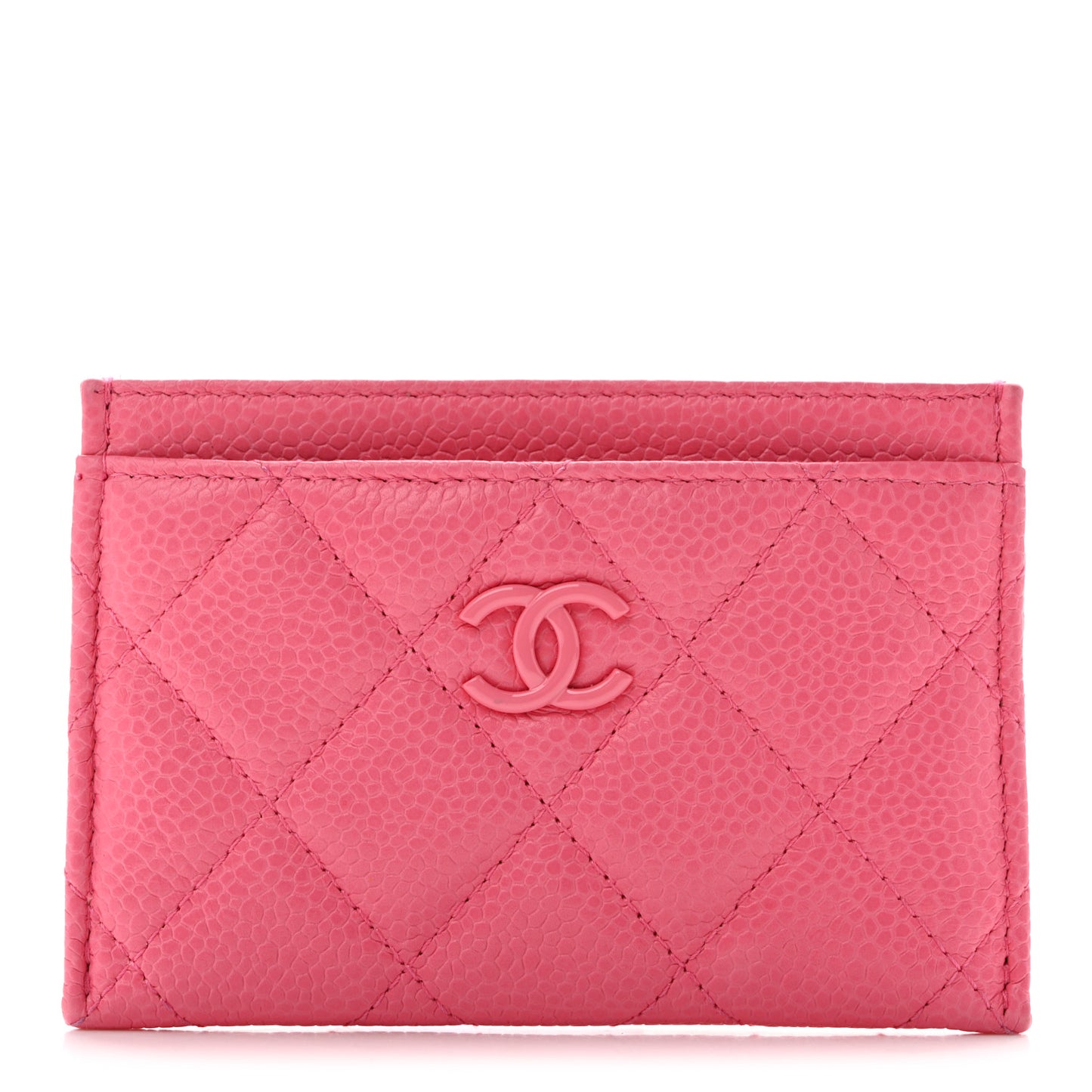 Caviar Quilted Incognito Card Holder Pink