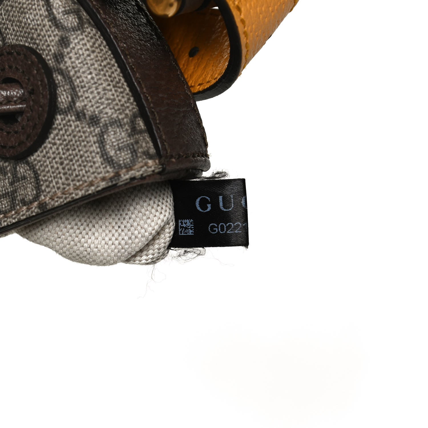 Gucci GG Supreme Monogram Neo Vintage Drawstring Bucket Backpack Beige New Acero Crop 8 of 16