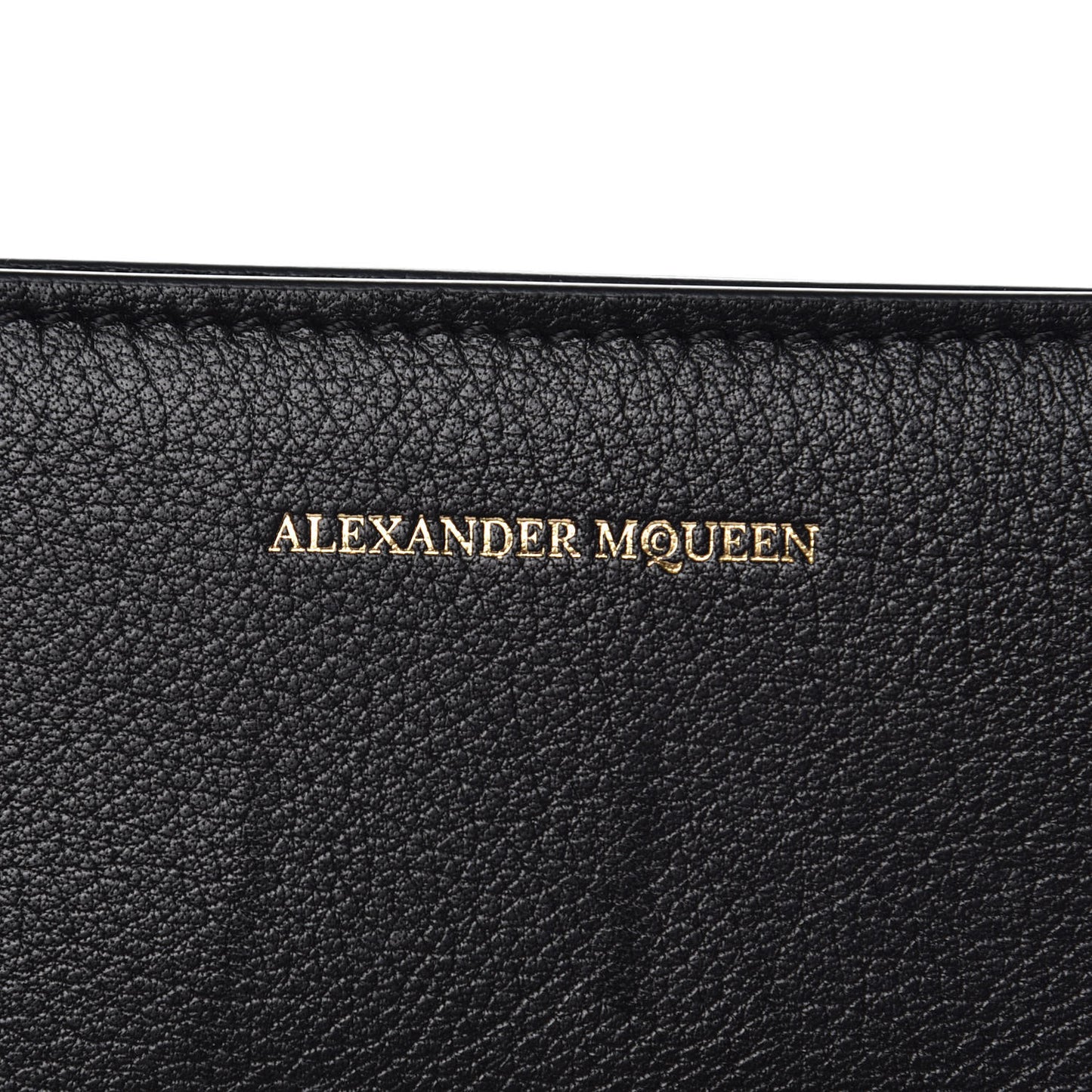 Grained Calfskin Twin Skull Crossbody Black