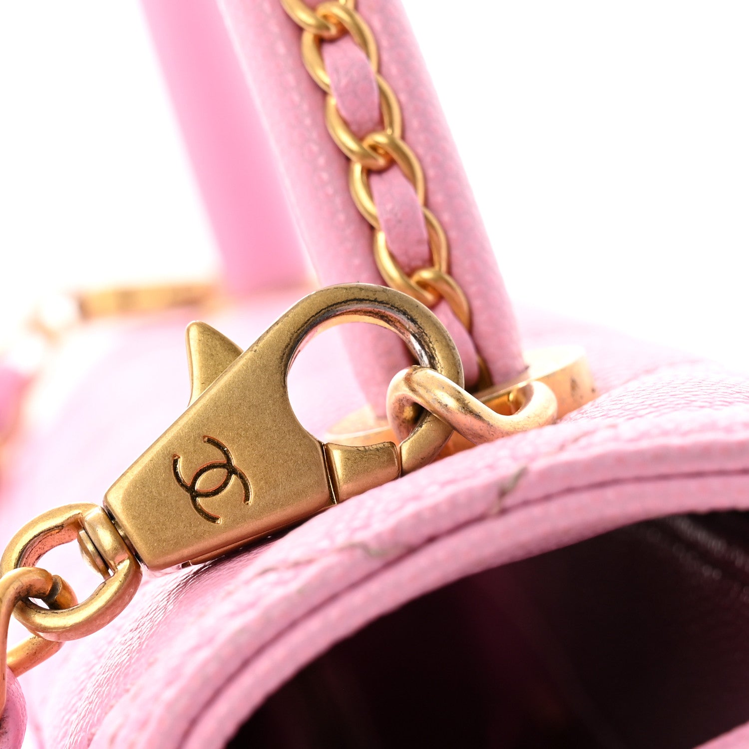 Chanel Caviar Quilted Small Coco Chain Handle Flap Lilac 14 of 16