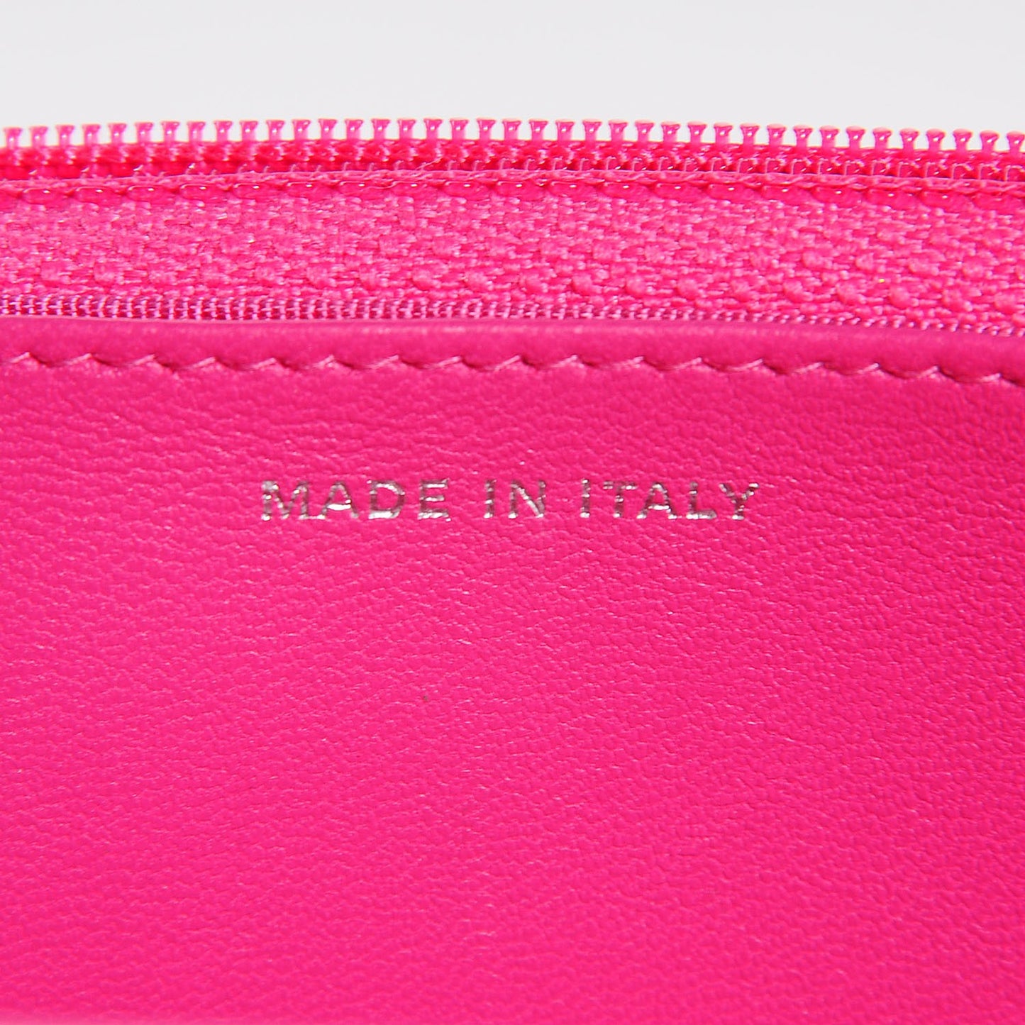 Lambskin Quilted Wallet On Chain WOC Dark Pink