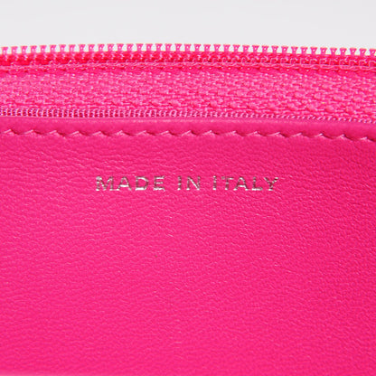 Chanel Lambskin Quilted Wallet On Chain WOC Dark Pink 7 of 8