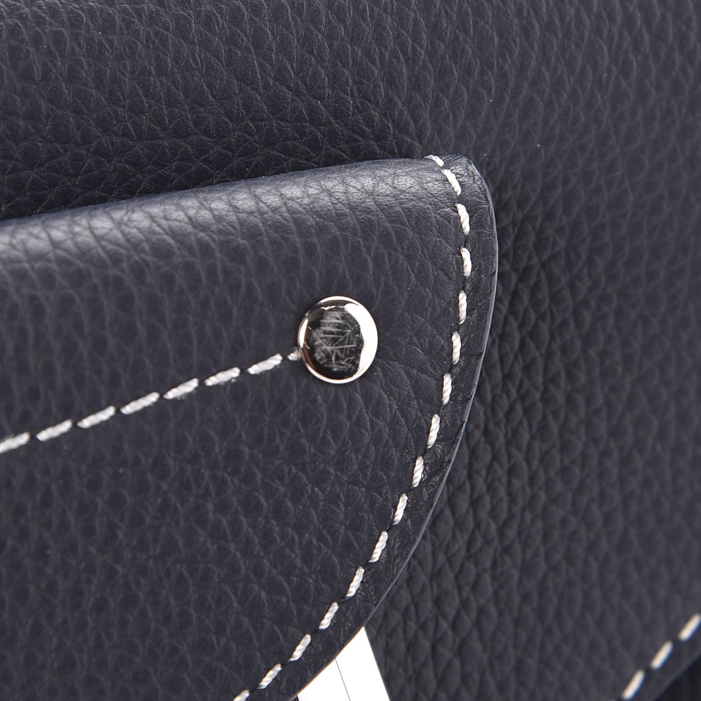 X KAWS Grained Calfskin Saddle Pouch Navy Blue