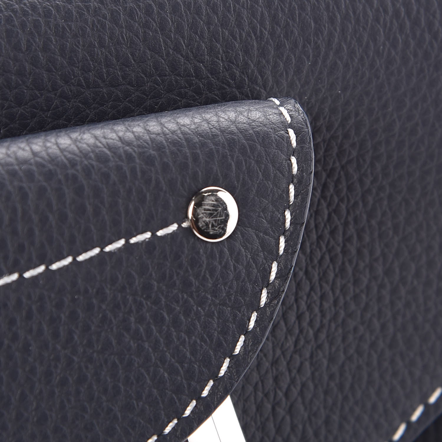Christian Dior X KAWS Grained Calfskin Saddle Pouch Navy Blue 10 of 12