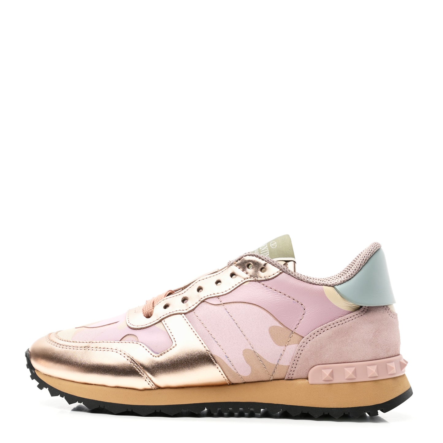Metallic Nappa Suede Camouflage Womens Rockrunner Sneakers 37 Multicolor