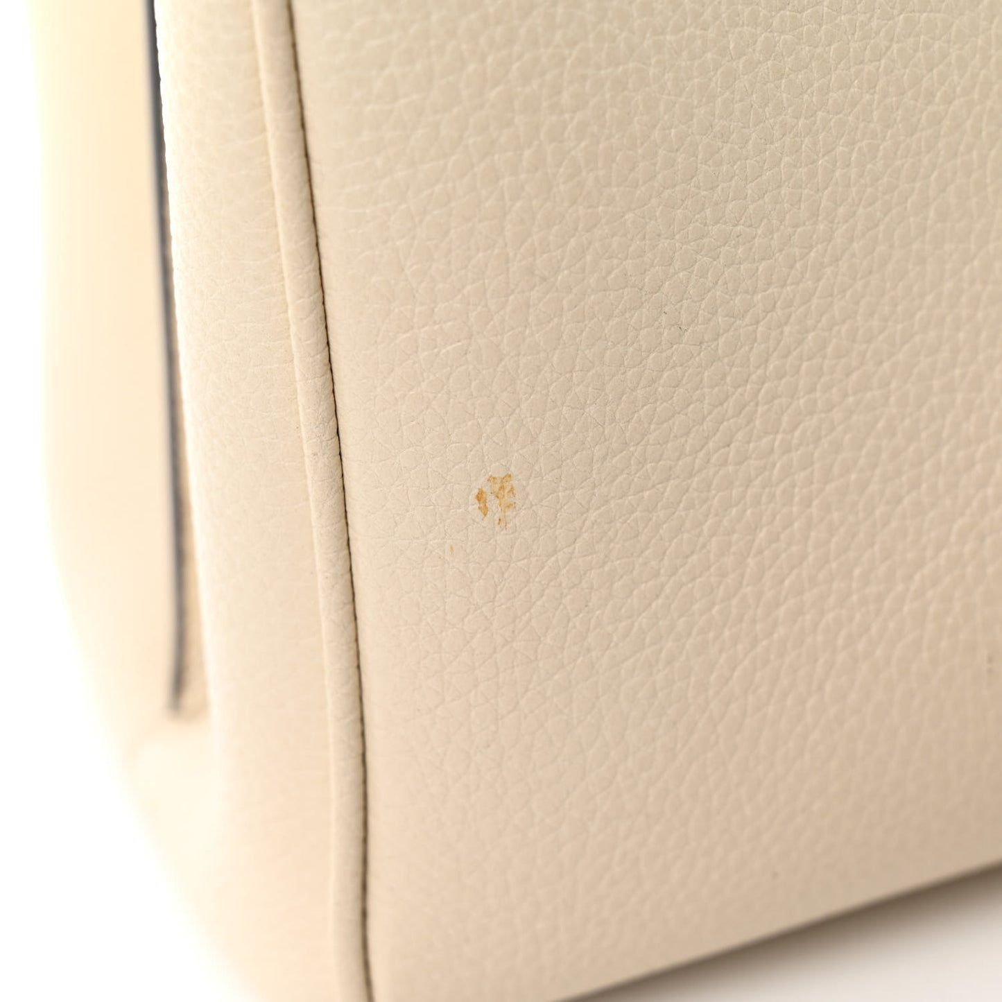 Grainy Calfskin Medium Zumi Top Handle Bag Mystic White