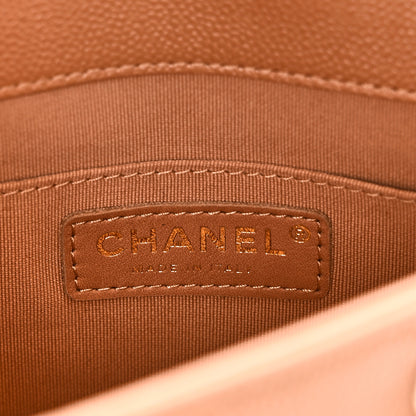 Chanel Shiny Caviar Quilted Medium Duma Pockets Drawstring Backpack Dark Beige 6 of 11