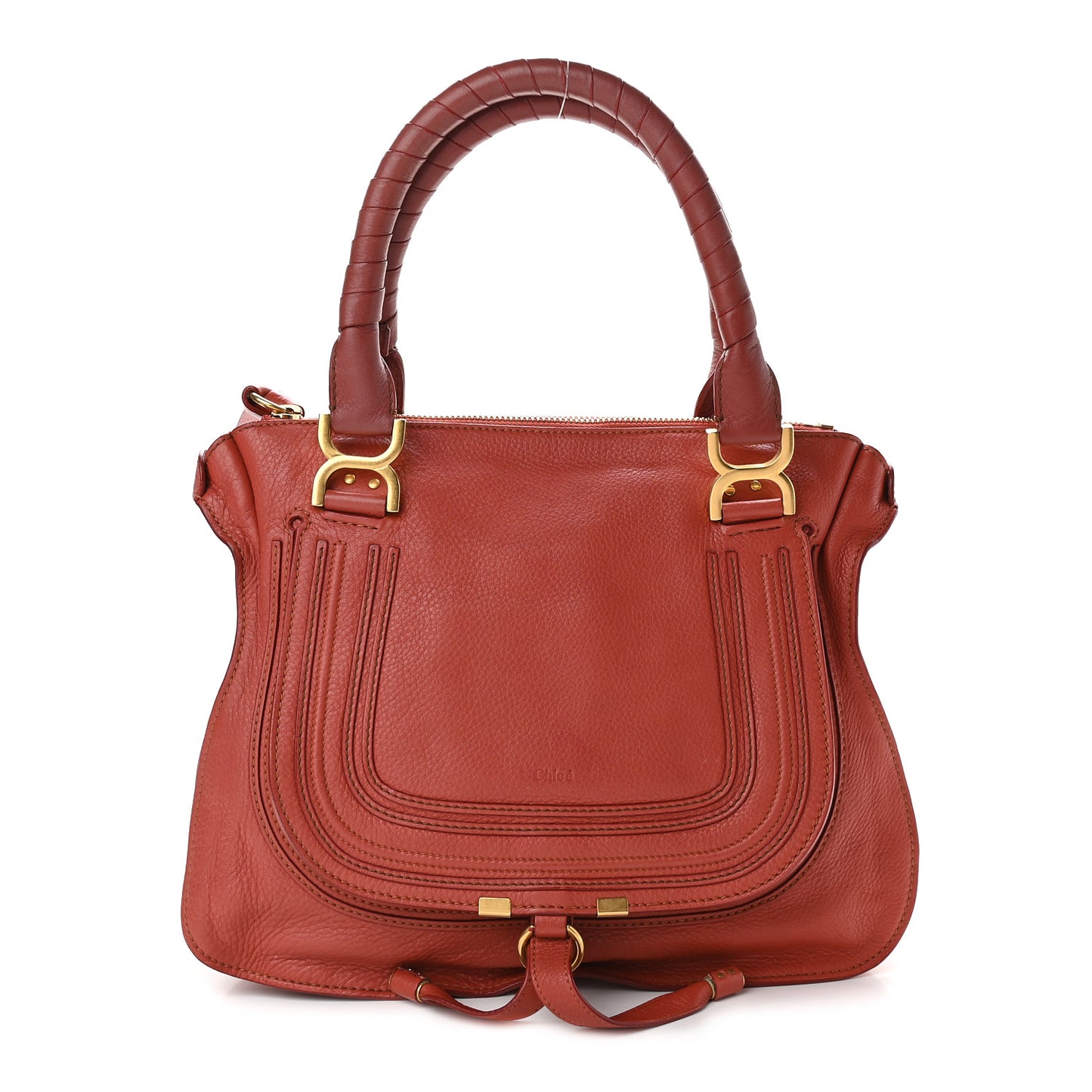 Calfskin Medium Marcie Satchel Maple Leaf