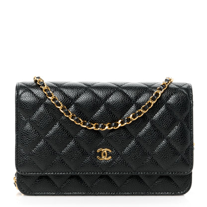 Chanel Caviar Quilted Wallet on Chain WOC Black 1 of 12