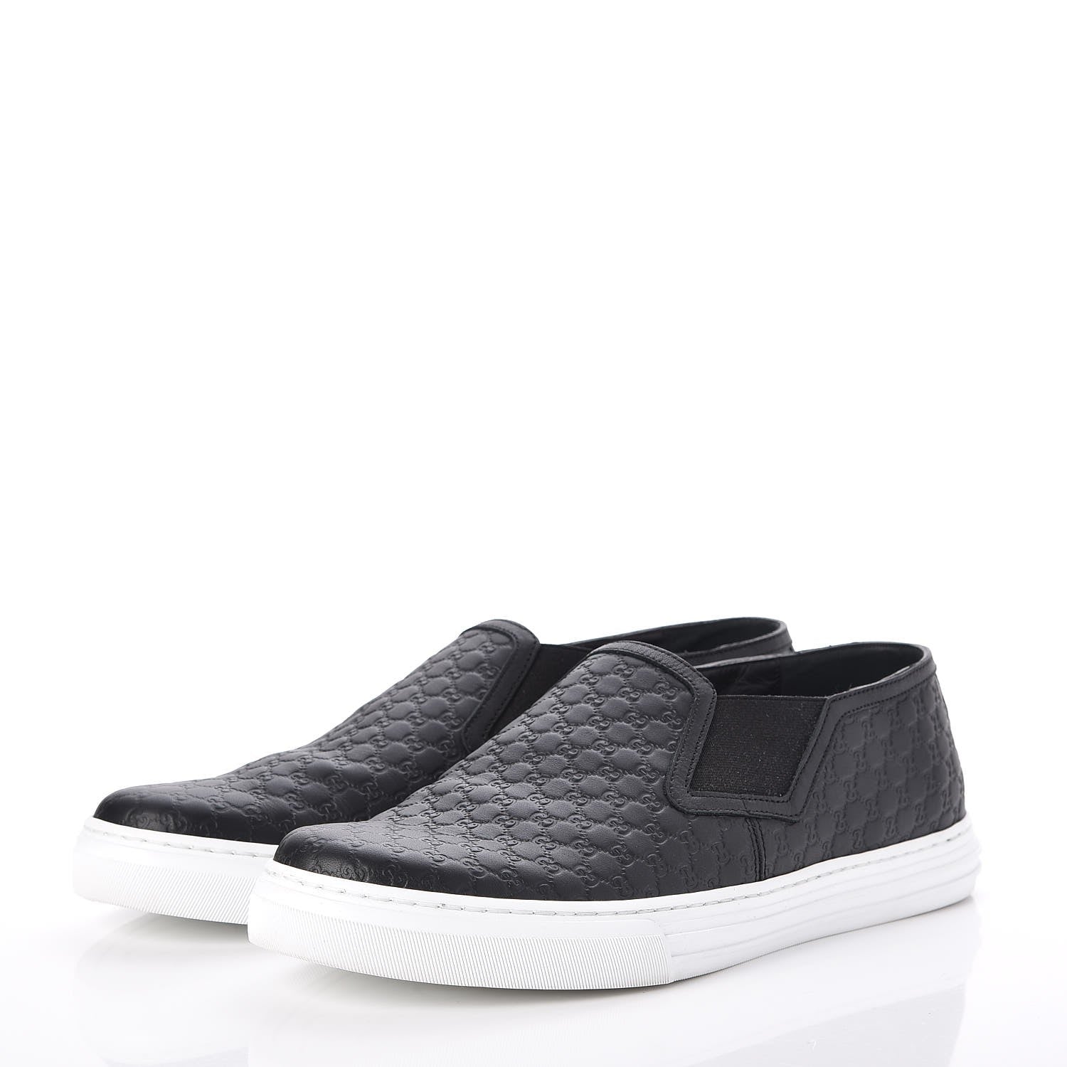 Gucci Microguccissima Mens Slip On Sneakers 8 Black 3 of 9