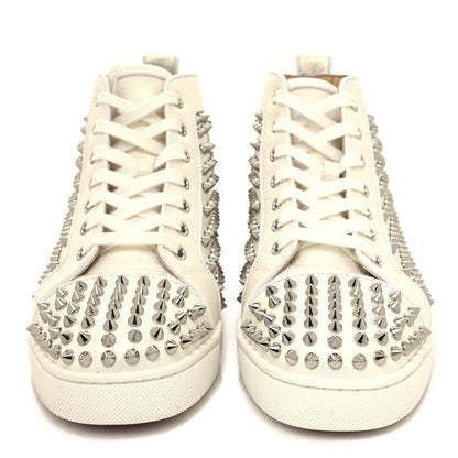Christian Louboutin Calfskin Womens Louis Spikes Flat Sneakers 40 Champagne 2 of 8
