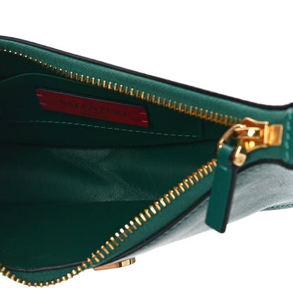 Valentino Garavani Calfskin Mini Vlogo Hobo Bag Emerald Green 4 of 7