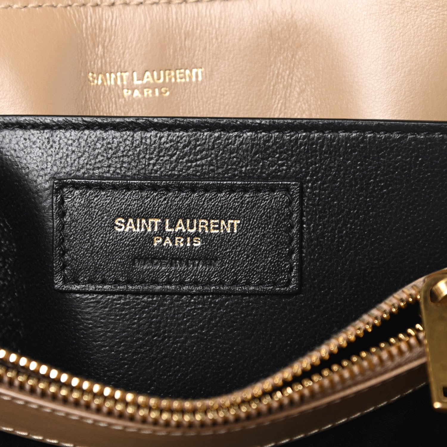 Saint Laurent Calfskin Y Quilted Monogram Small Loulou Chain Satchel Dark Beige 6 of 13