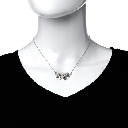 Tiffany Platinum Diamond Mini Paper Flowers Cluster Pendant Necklace 2 of 6