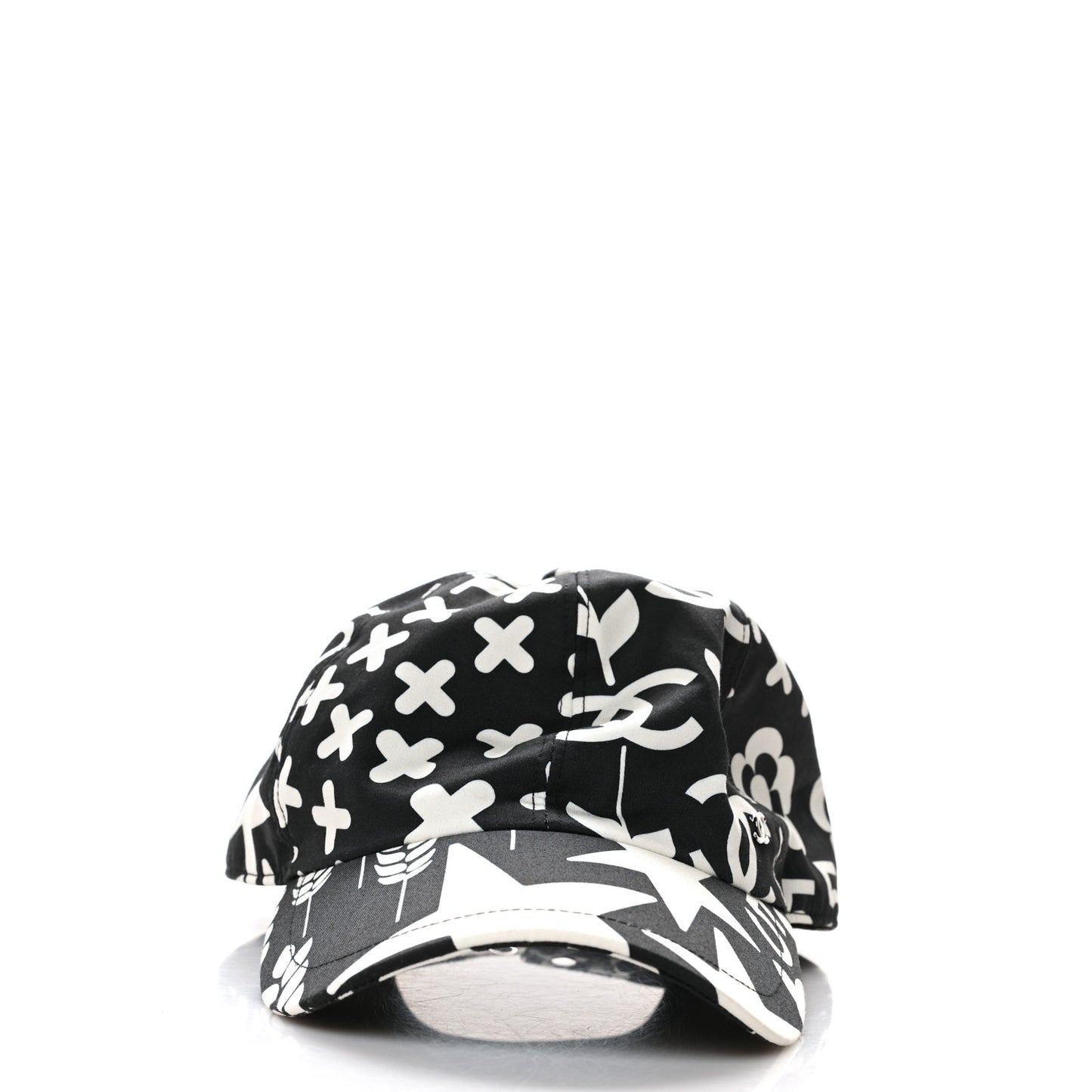 Cotton Cap Hat Black White