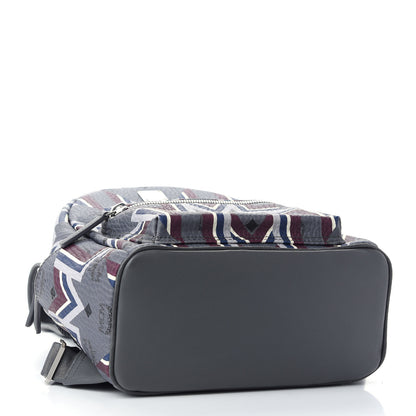 MCM Visetos Chevron Stripe Small Backpack Phantom Grey Multicolor 4 of 9