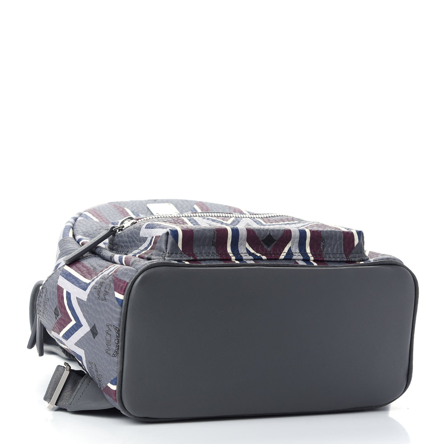 MCM Visetos Chevron Stripe Small Backpack Phantom Grey Multicolor 4 of 9