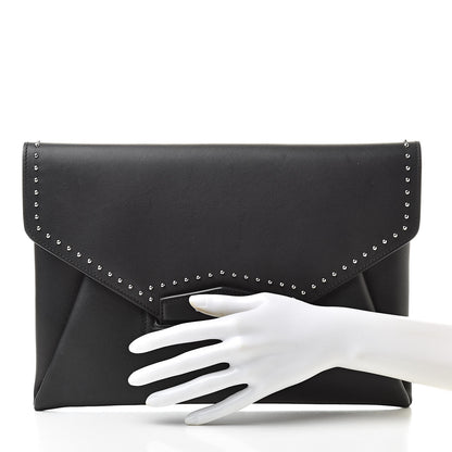 Givenchy Smooth Calfskin Medium Antigona Studded Envelope Clutch Black 2 of 13