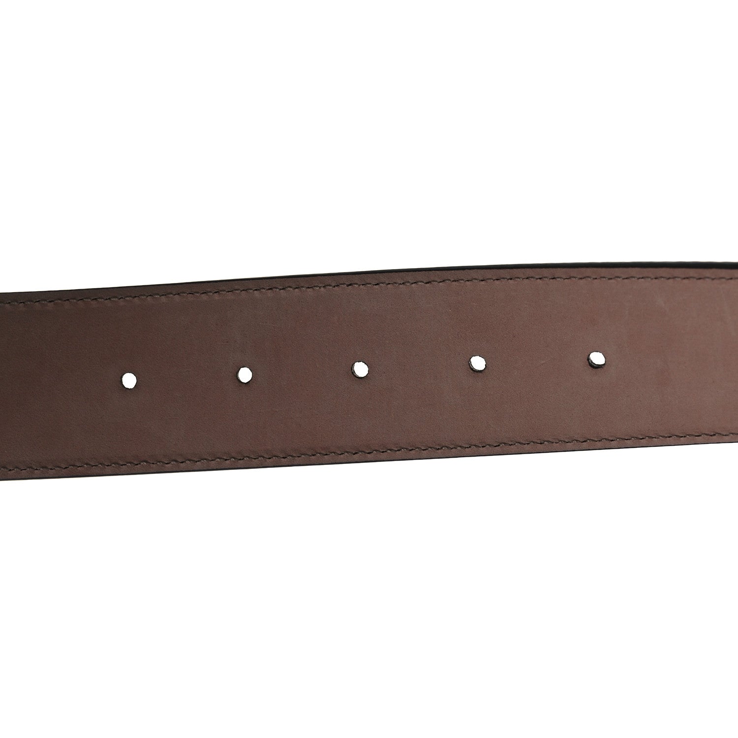Gucci GG Supreme Monogram Selleria Calfskin Interlocking G 40mm Belt 90 36 Beige Ebony Cocoa 4 of 5