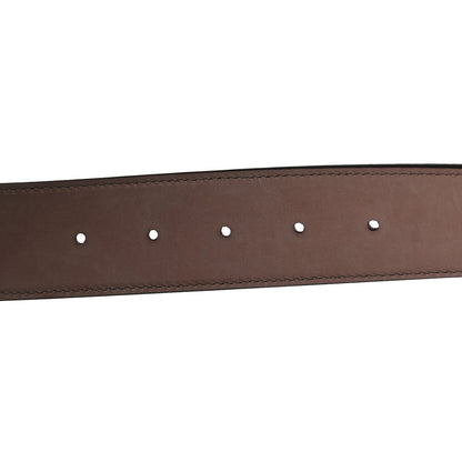 Gucci GG Supreme Monogram Selleria Calfskin Interlocking G 40mm Belt 90 36 Beige Ebony Cocoa 4 of 5