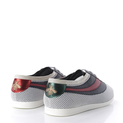 Gucci Calfskin Mesh Mens Falacer Sneakers 8 White Blue Red 4 of 9