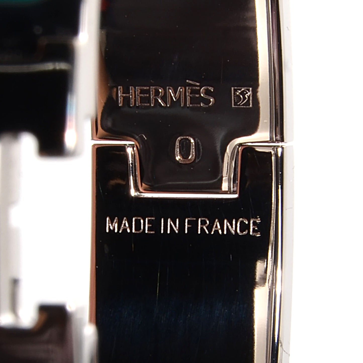 Narrow Enamel Clic Clac H Bracelet PM Bleu Green