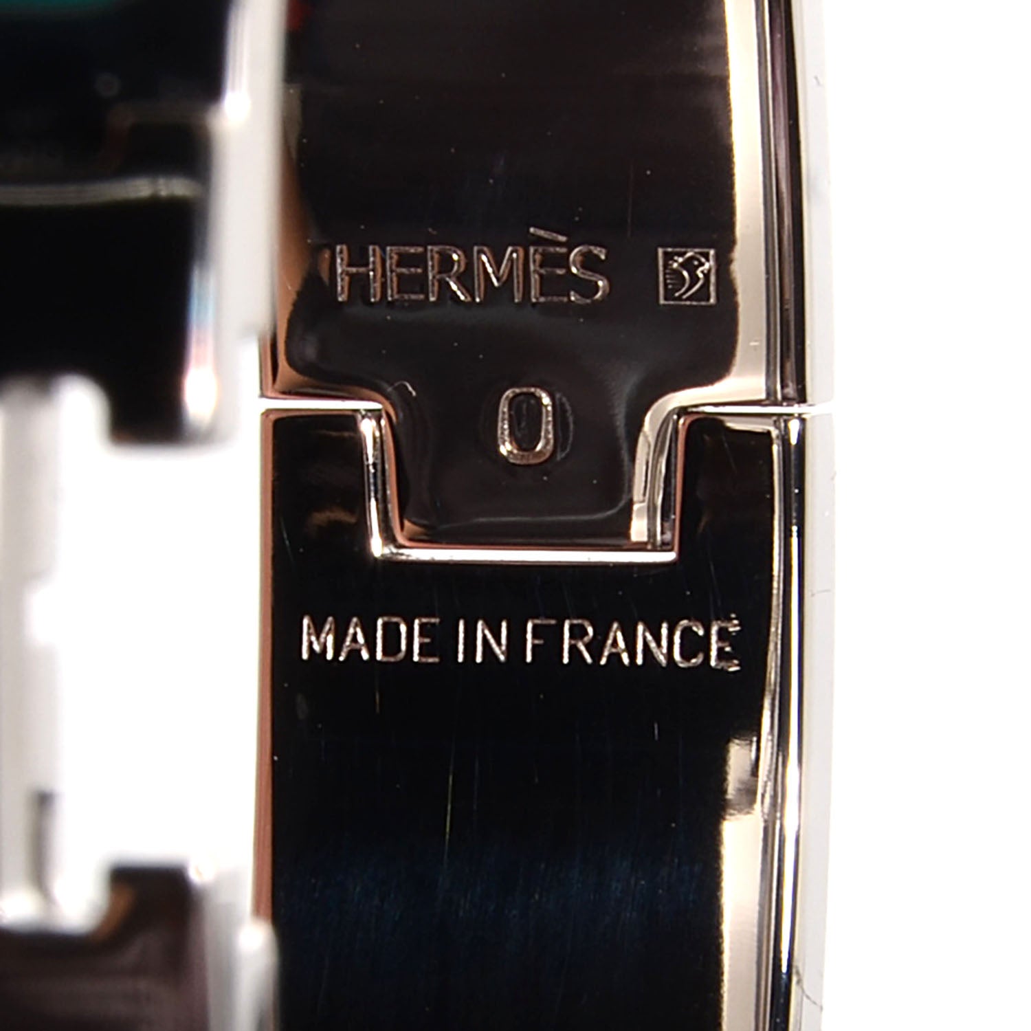 Hermes Narrow Enamel Clic Clac H Bracelet PM Bleu Green 3 of 5